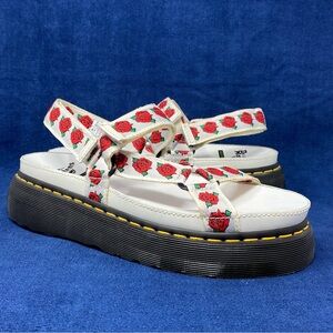 RARE limited edition Dr. Martens AGGY Agyness Deyn Rose platform sandals size 9